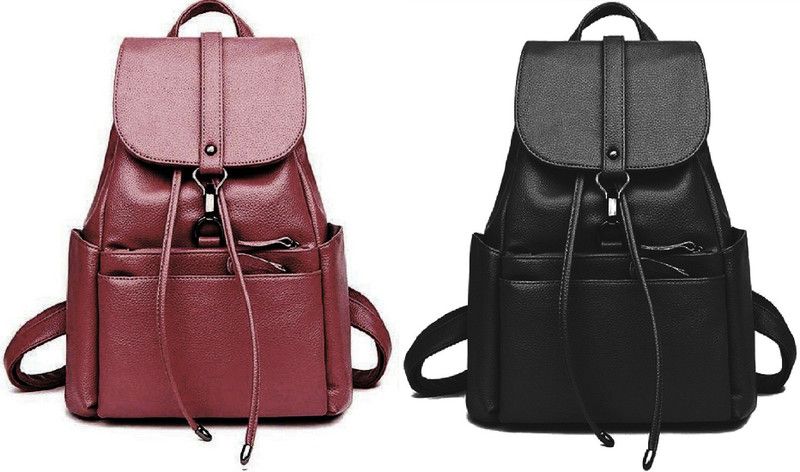 Party Wear Backpack Latest New Trendy Women And Girls 7 L Backpack  (Maroon, Black)