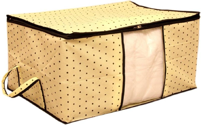 KUBER INDUSTRIES Underbed Storage Non Woven Underbed Storage Bag, Extra Large, Cream Dot CTSN058  (Cream)