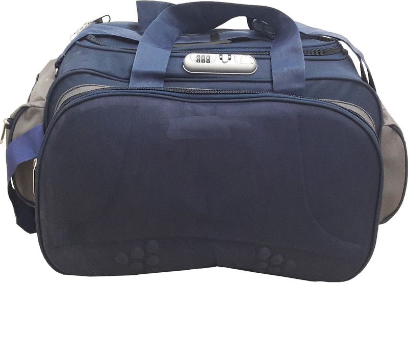 4-5 Days Vintage Traveller on 2 Wheels Blue Grey Small Travel Bag - Medium  (Blue, Grey)