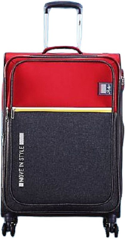 Large Check-in Suitcase (71 cm) - SNATCH 8 WHEELS MEDIUM TROLLEY ANTI-THEFT ZIPPER 71 CMS RED-GREY - Red