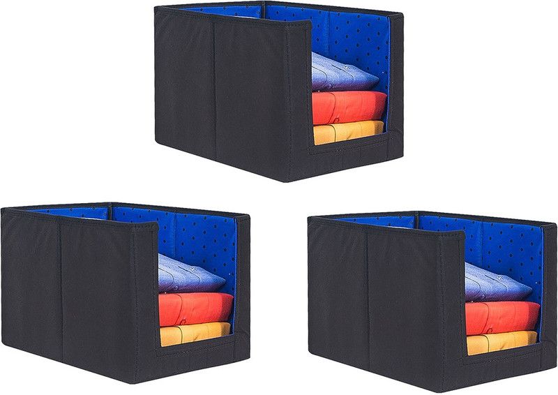 PrettyKrafts Shirt stacker Shirt Organizer for Wardrobe, Shirts and Clothing Organizer shopsy_F1223_ Blue3  (Blue)