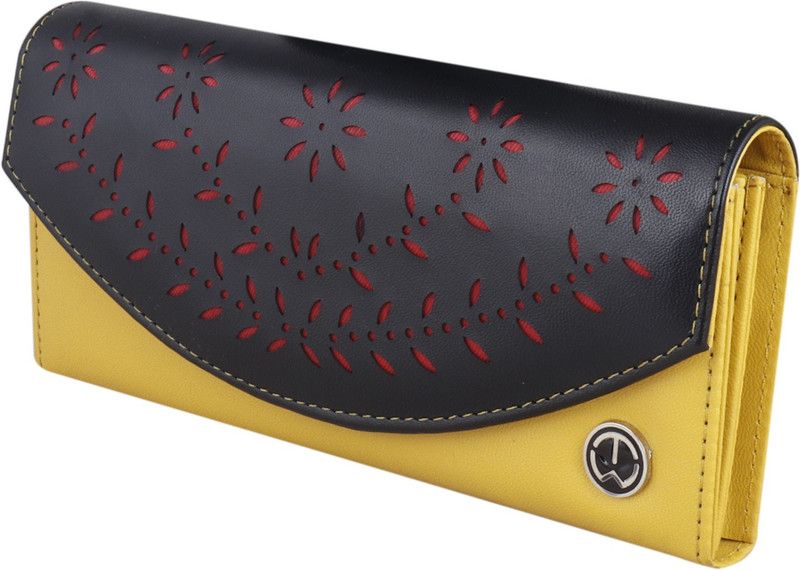 Casual Black, Yellow, Red Clutch - Regular Size