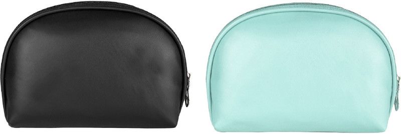 Girls Black, Green Pouch  (Pack of 2)