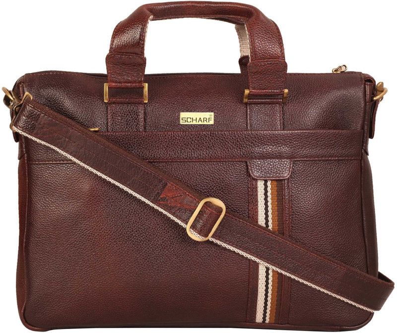 Christ Jackman - Gift Of A Father 15.6" Laptop - Macbook Shoulder Messenger Bag Medium Briefcase - For Men & Women  (Brown)