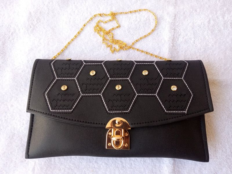 Party, Casual Black Clutch - Regular Size