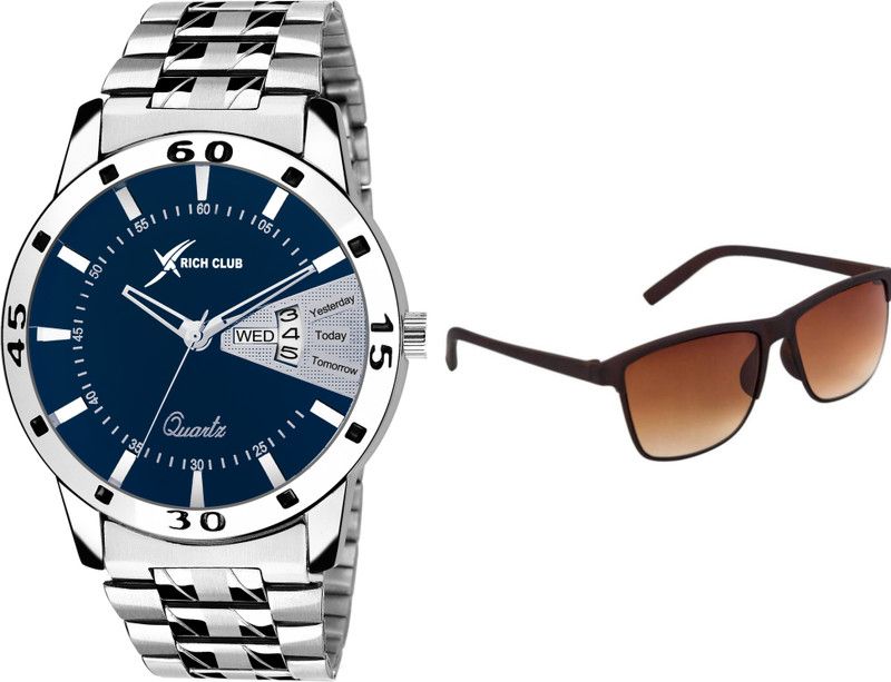 Rich Club Watch & Sunglass Combo  (Brown)