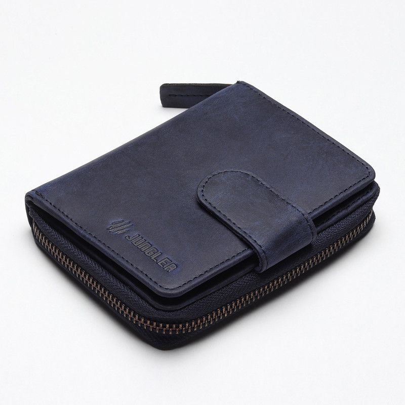 Men & Women Formal, Evening/Party, Travel Blue Genuine Leather RFID Wallet - Mini  (12 Card Slots)