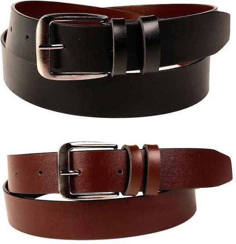 Men Party Brown, Black Synthetic Belt