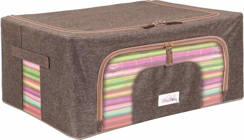 BlushBEES Living Box - Storage Boxes for Clothes, Saree Cover Bags - 44 Litre, Pack of 1, English Brown  (Brown)