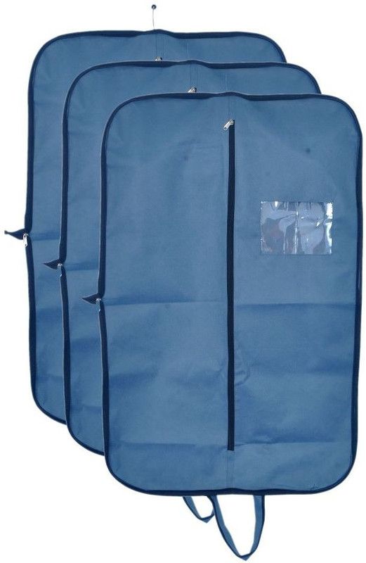 SH NASIMA MANUFACTURER 2230 SH NASIMA Designer Men's Coat Blazer cover Foldover Breathable Garment Bag Suit cover SET OF 03 (GREY) CCG323  (Blue)