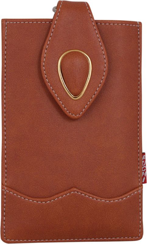 Girls Brown Mobile Pouch