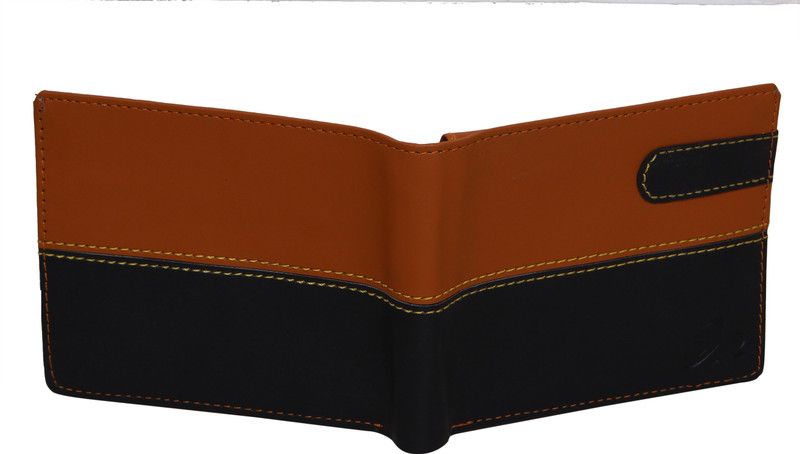 Boys Formal Black, Tan Artificial Leather Wallet - Regular Size  (3 Card Slots)