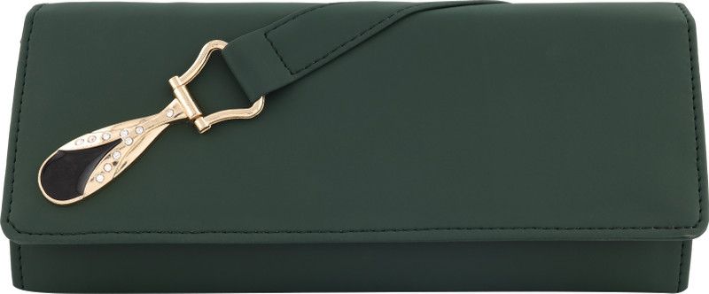 Casual, Party, Formal, Sports Green Clutch - Mini