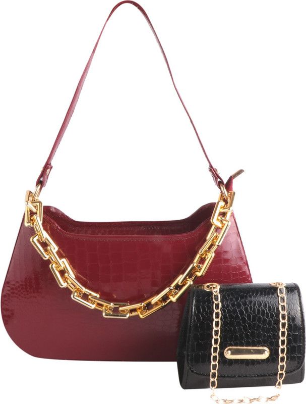 Maroon Women Sling Bag  (Pack of 2)