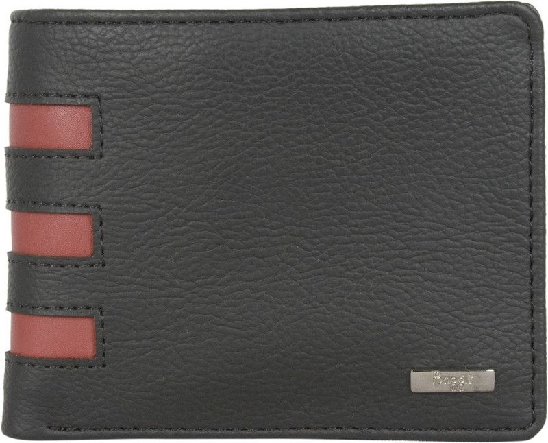 Men Casual Black Artificial Leather Wallet  (8 Card Slots)