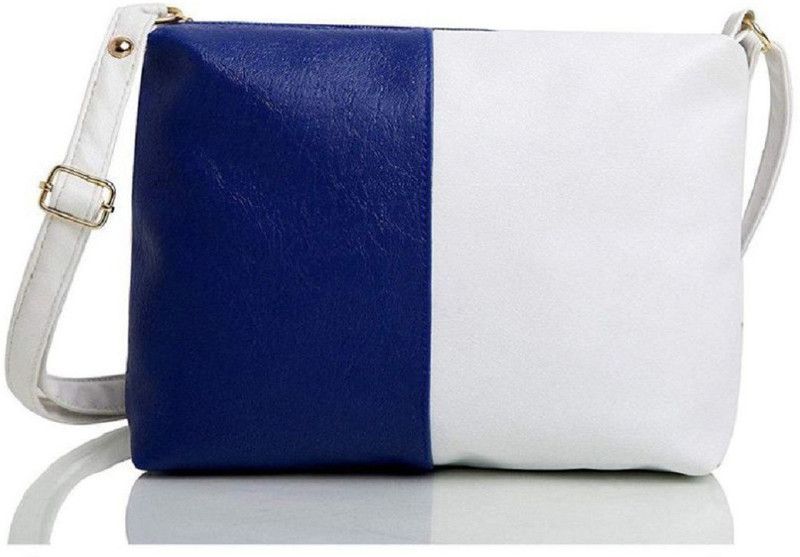 Blue, White Women Sling Bag - Extra Large