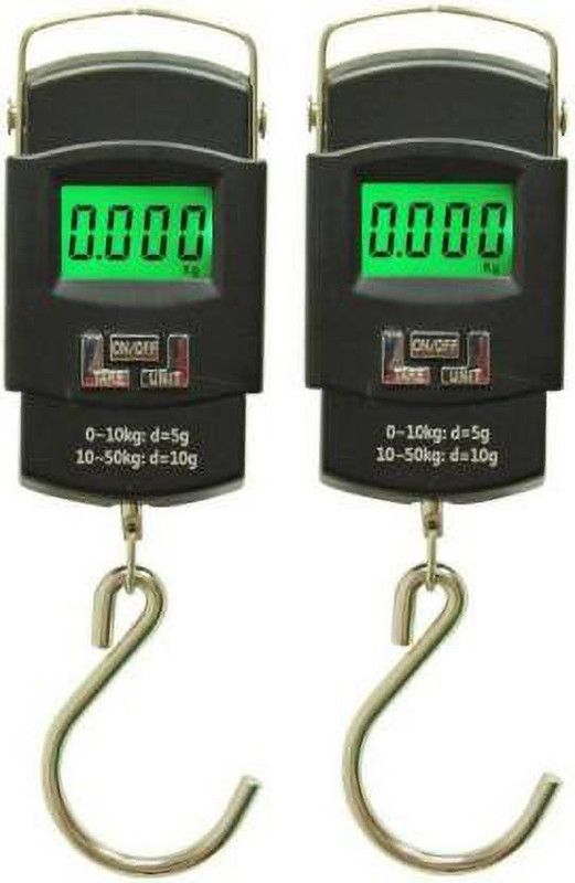 texla Portable Electronic Digital Heavy Handel Hook Type Hanging Weight scale 50 kg (Luggage & fish ) scale Weighing Scale  (Black)