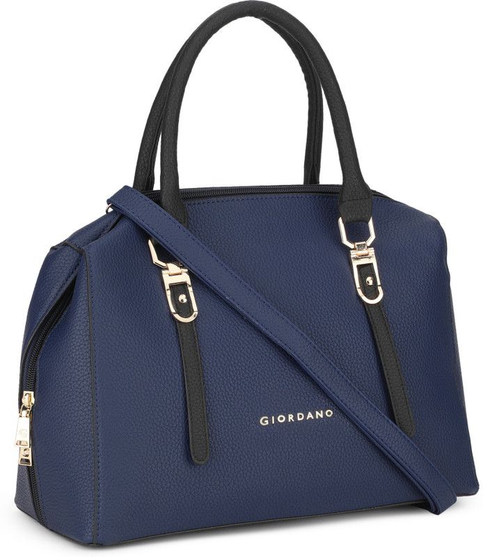 Women Blue, Black Satchel - Extra Spacious