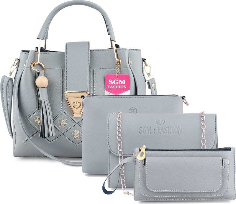 Women Grey Messenger Bag - Mini  (Pack of: 4)