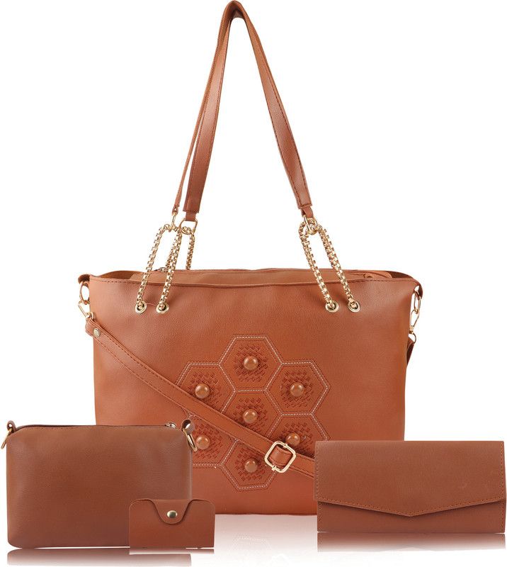 Women Multicolor Hand-held Bag - Extra Spacious  (Pack of: 4)