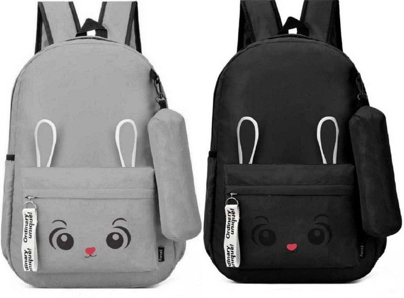 Travel Backpacks 20 L Backpack  (Grey, Black)