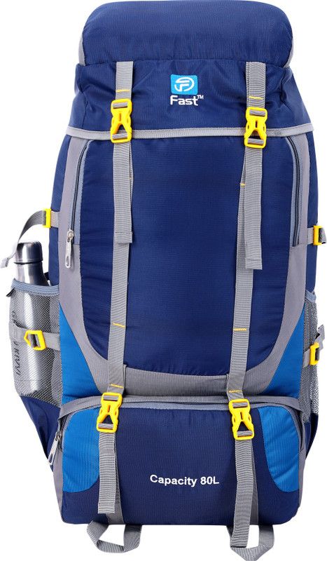 Waterproof Trekking Hiking Camping Outdoor Camps Luggage Bags Travel Backpack Rucksack - 80 L  (Blue)