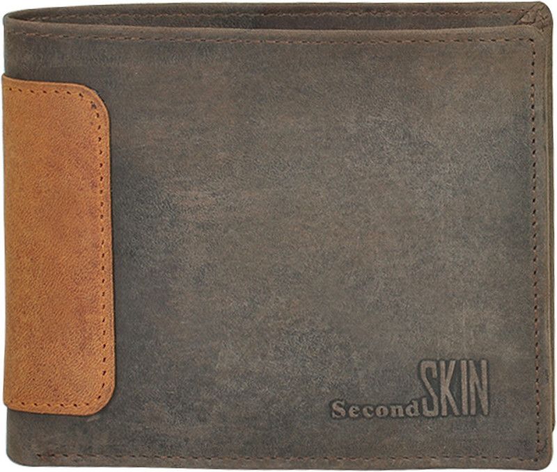 Men Green, Tan Genuine Leather Wallet - Regular Size  (10 Card Slots)