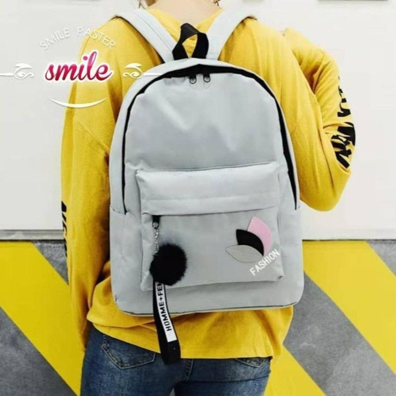 Small 20 L Backpack Style Female Student Waterproof Backpack grey 15 L Backpack  (Grey)