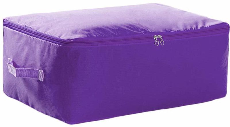 Leeonz Cloth Bag Clothing Storage Bag for Clothes Foldable Portable Dust Proof Closet Organizer Luggage Cover  (Purple 27.5*20*11.8 inches, Purple)