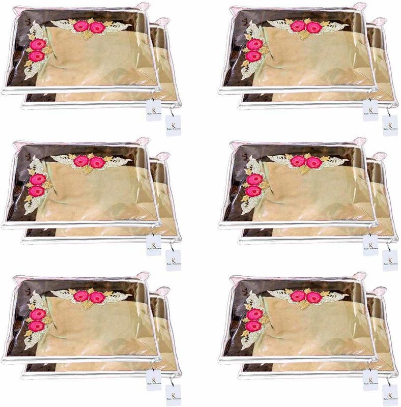 KUBER INDUSTRIES Plain Non Woven Single Packing Saree Cover 12 pcs Set (White) ,CTKNEW117 CTKNEW0117  (White)