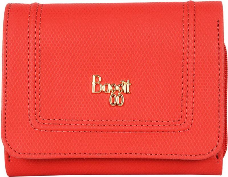 Women Casual Red Artificial Leather Wallet  (8 Card Slots)