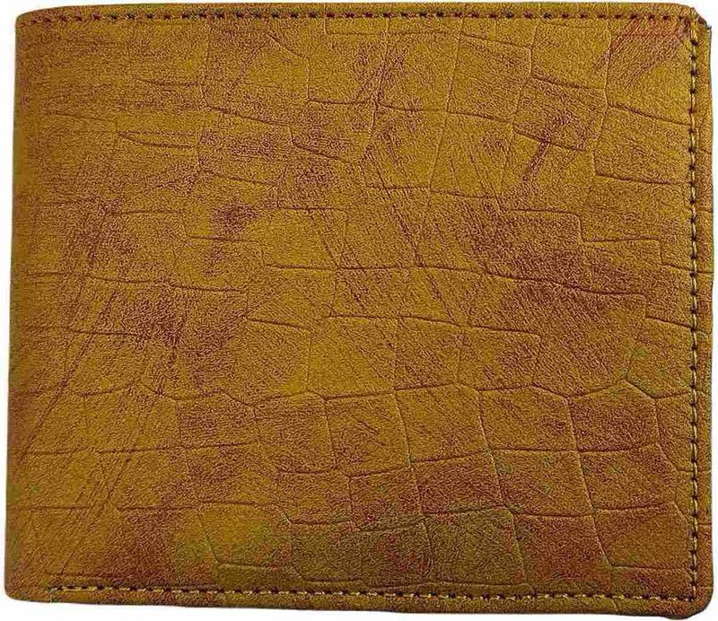 Men Casual, Formal Yellow Artificial Leather Wallet  (3 Card Slots)