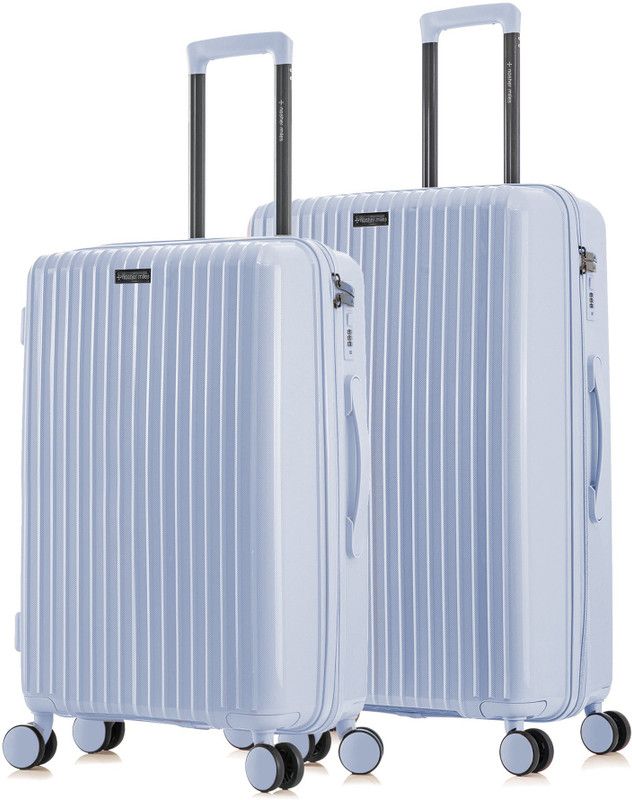 Hard Body Set of 2 Luggage - Pondicherry Hardside Polypropylene Lavender Trolley (65 & 75 cm) - Purple