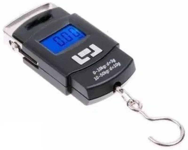 Qozent Hanging Luggage Weight Machine Weighing Scale,50 Kg Weighing Scale with big size electric kata with metal hook, Portable Digital Luggage Scale,Hanging Luggage Scale QT-HLS Weighing Scale  (Black)