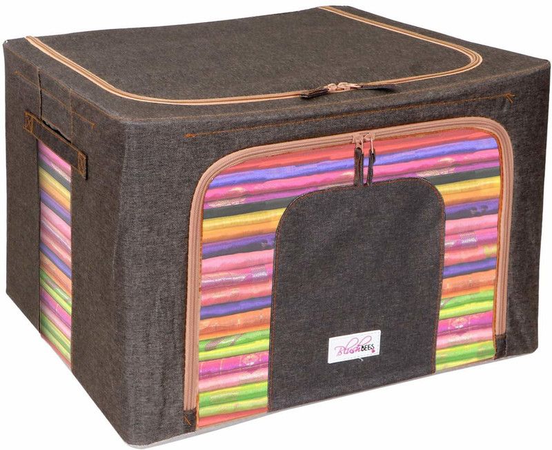 BlushBEES Foldable Wardrobe Clothes Organizer, 66 Litre  (Grey)