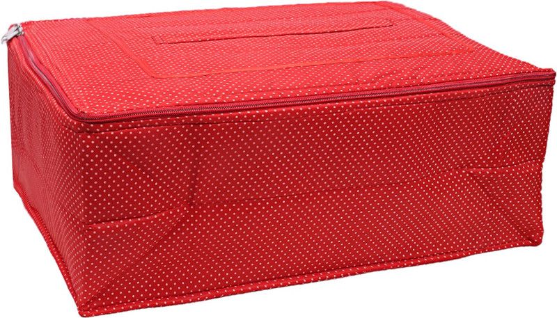 KUBER INDUSTRIES Saree Cover Cotton Polka Dots Saree Cover with Handle (Red)-CTKTC21186 CTKTC021186  (Red)