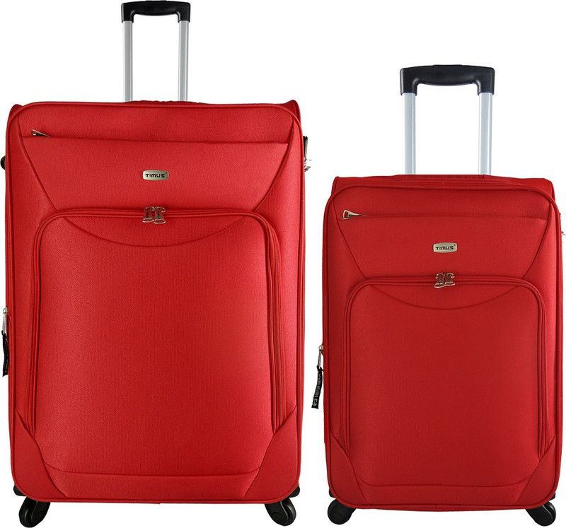 Large Check-in Suitcase (75 cm) - Upbeat Spinner Red 55 & 75 cm 4 Wheel Strolley Suitcase SET OF 2 Expandable Cabin and Check-in Luggage - 28 inch (Red) - Red
