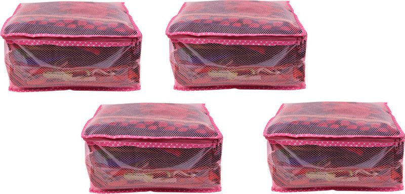 Bulbul saree cover pinknet4 pinknet4  (Pink)