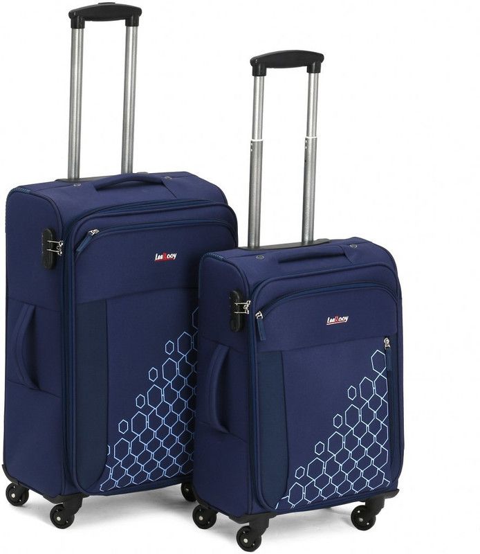 Hard Body Set of 2 Luggage - TROLLEYBAG6BLUE - Blue