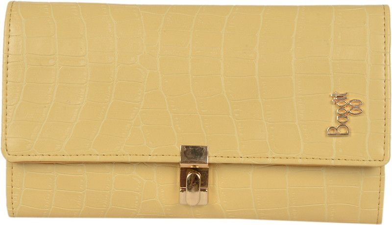 Women Casual Yellow Artificial Leather Wallet  (10 Card Slots)