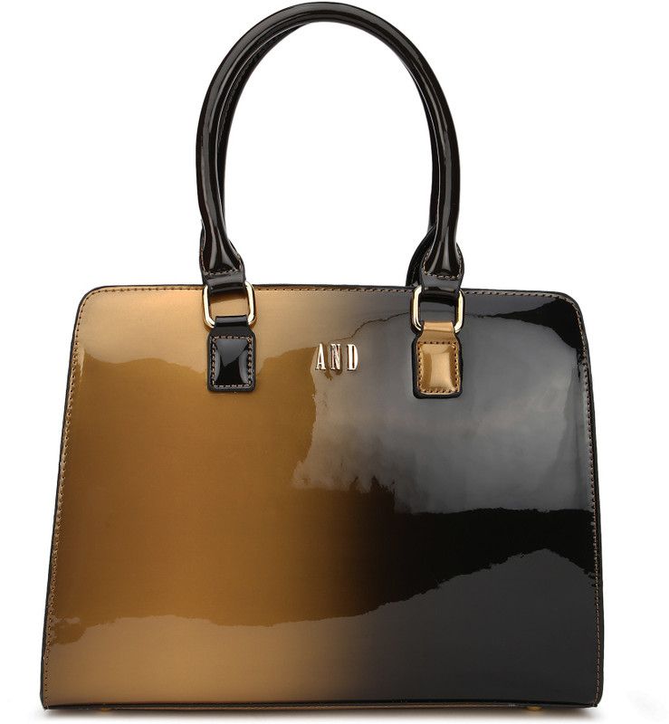 Women Black, Gold Hand-held Bag - Extra Spacious
