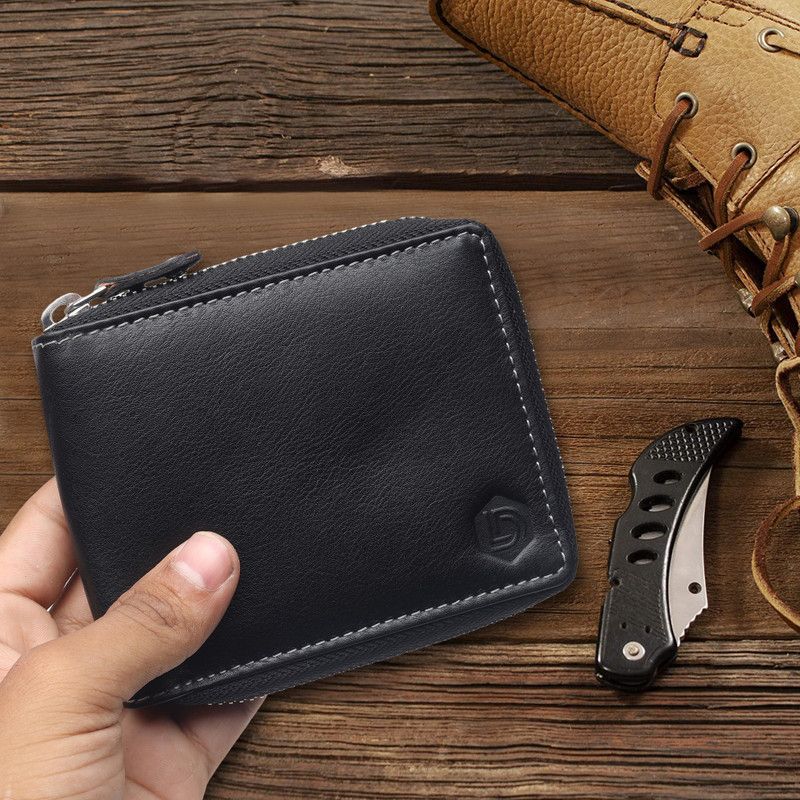 Men Casual, Trendy, Travel, Ethnic Black Genuine Leather RFID Wallet - Regular Size  (10 Card Slots)