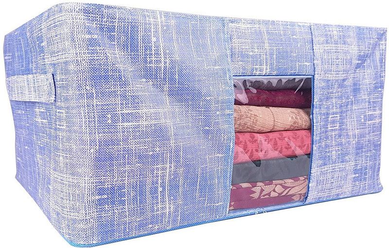 24L Storage Boxes for Clothes Cloth Storage Bag Blanket Storage Bags Fabric Storage Bag  (Denim Blue)
