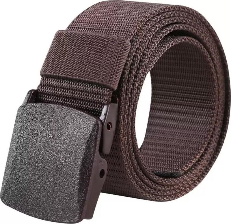 Men Casual Brown Canvas Belt