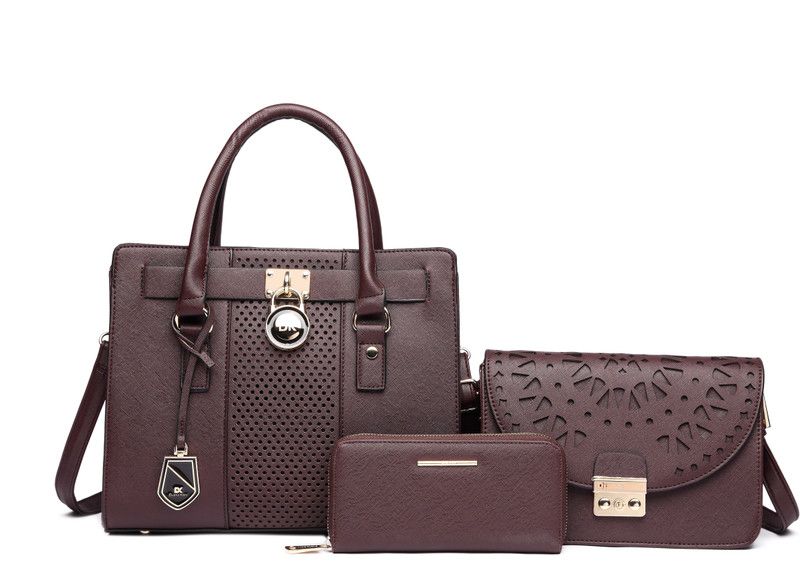 Women Brown Hand-held Bag - Mini  (Pack of: 3)