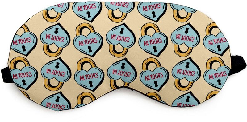 Crazy Corner All Yours Printed Eye Mask for Sleeping (7.4 * 4 Inches)/Sleep Mask/Eye Patch for Travel- Best Valentine Gift/New Year Gift for Special One Eye Shade  (Multicolor)