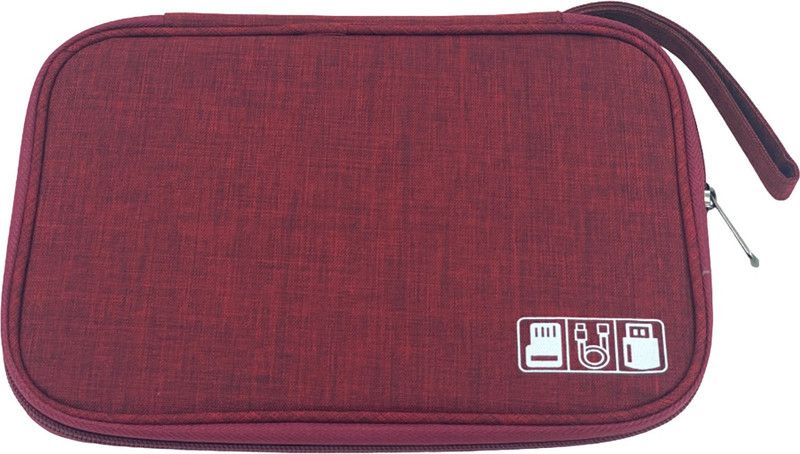 EBM Imported Electronic USBCable HDD SDCard Charger Organiser StorageCase Maroon 1Pc  (Multicolor)