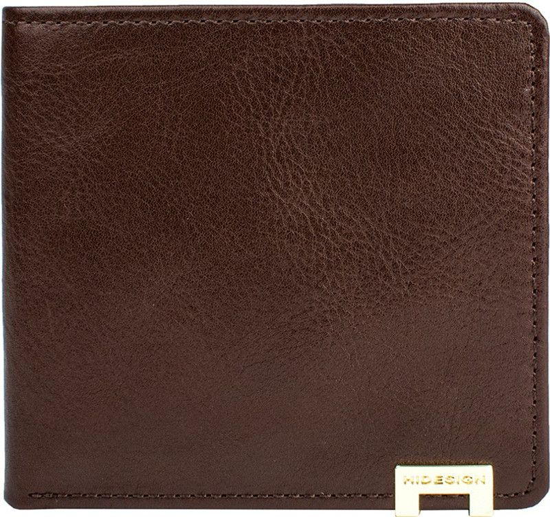 Men Brown Genuine Leather Wallet - Regular Size  (8 Card Slots)