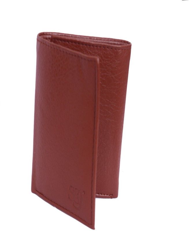 Men Tan Artificial Leather Wallet - Mini  (6 Card Slots)