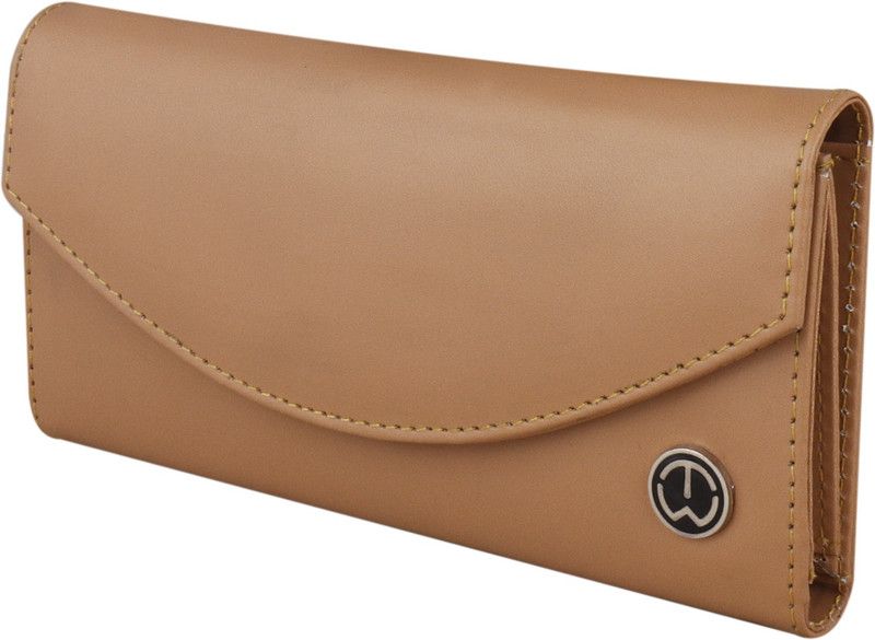 Girls Beige Artificial Leather Wallet - Regular Size  (5 Card Slots)